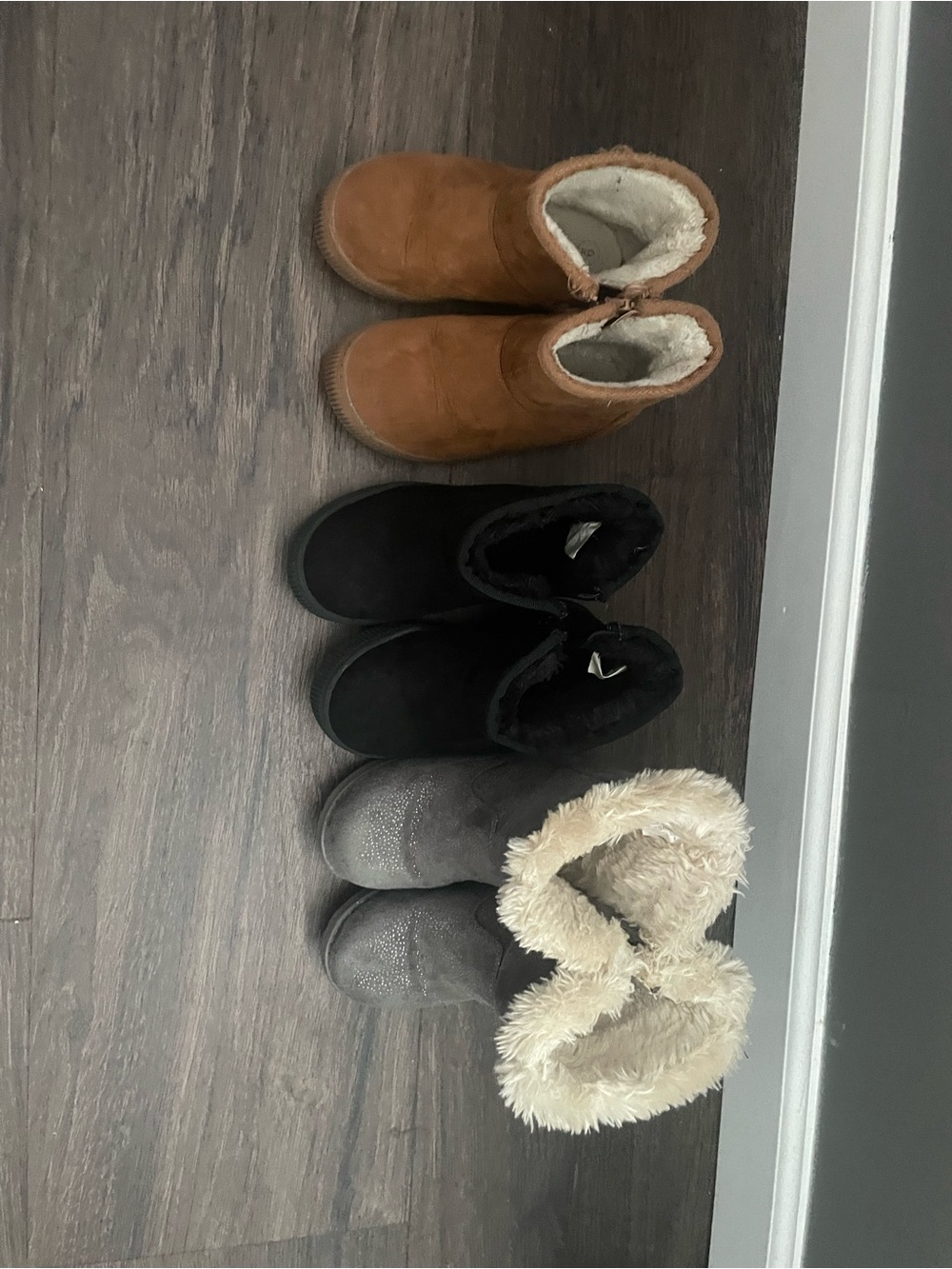 Cat & Jack Girls Boot Bundle - Brown, Black, Gray, Cream